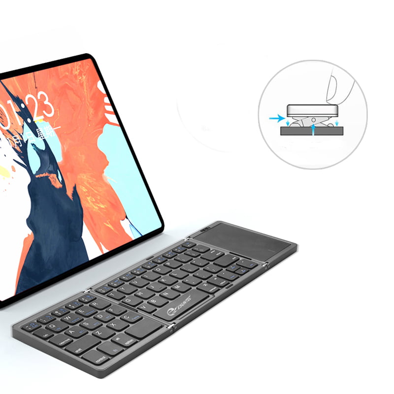 Hot Sale Mini  Bluetooth Foldable Mini Keyboard For pc touchpad Portable Wireless Folding Keyboard