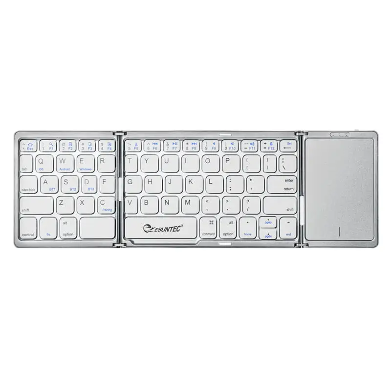 Hot Sale Mini  Bluetooth Foldable Mini Keyboard For pc touchpad Portable Wireless Folding Keyboard
